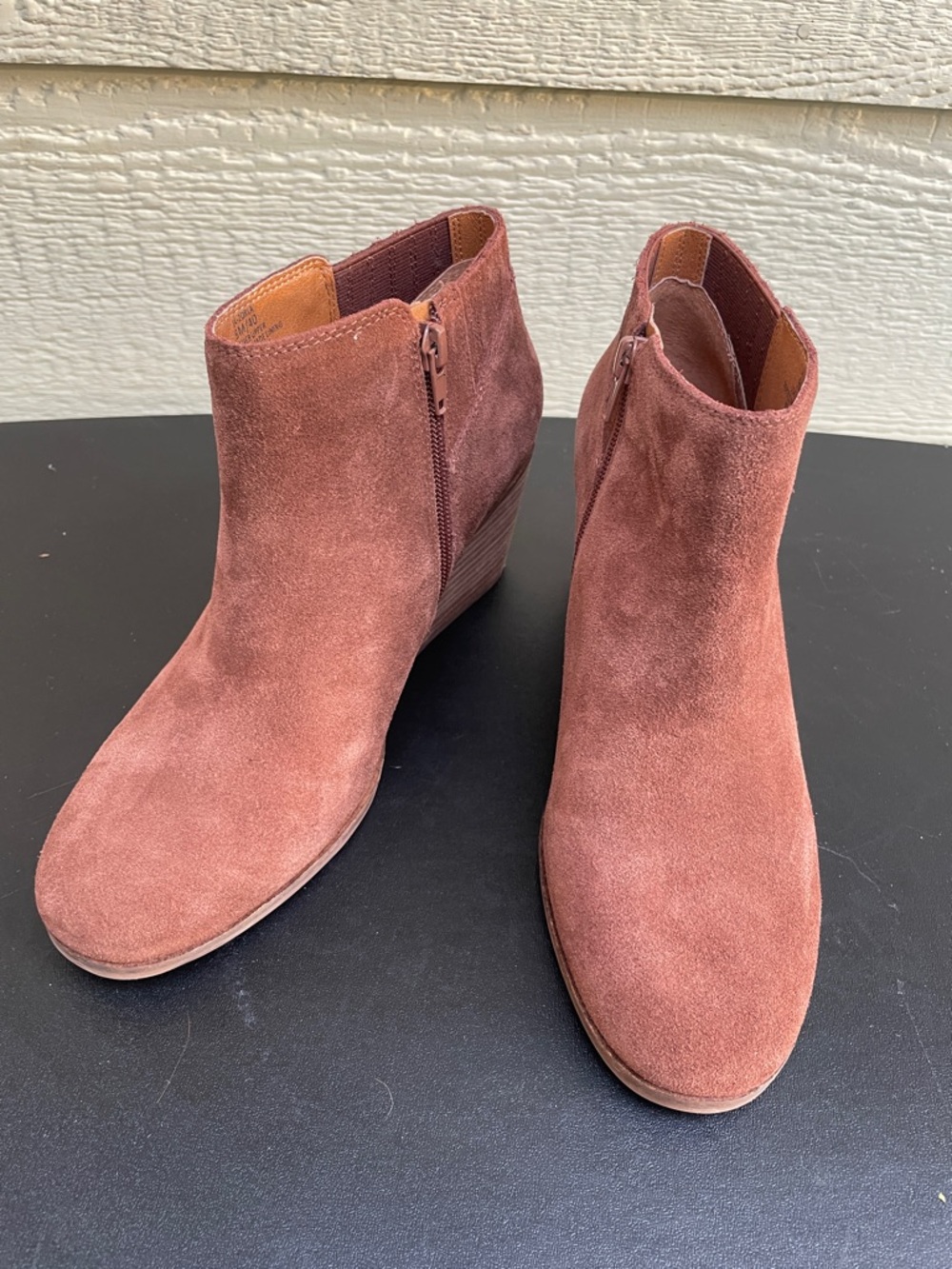 Lucky Brand Suede Side-Zip Ankle Booties